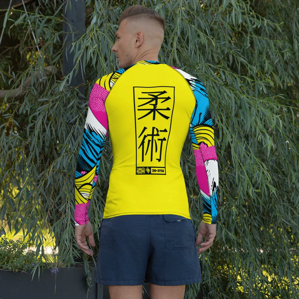 Mens Long Sleeve BJJ Rash Guard - Jiu-Jitsu 016 - Mt Fuji 001