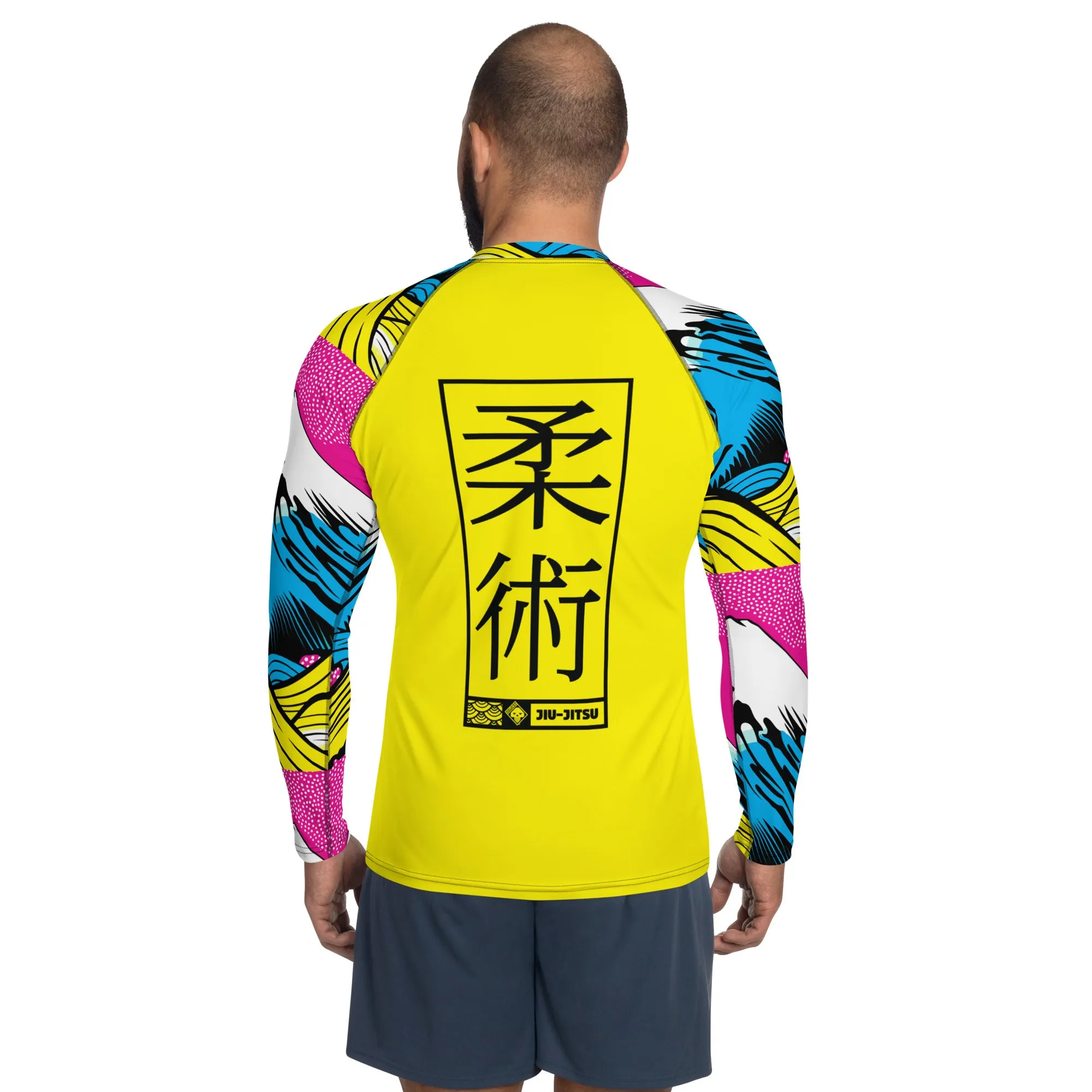 Mens Long Sleeve BJJ Rash Guard - Jiu-Jitsu 016 - Mt Fuji 001