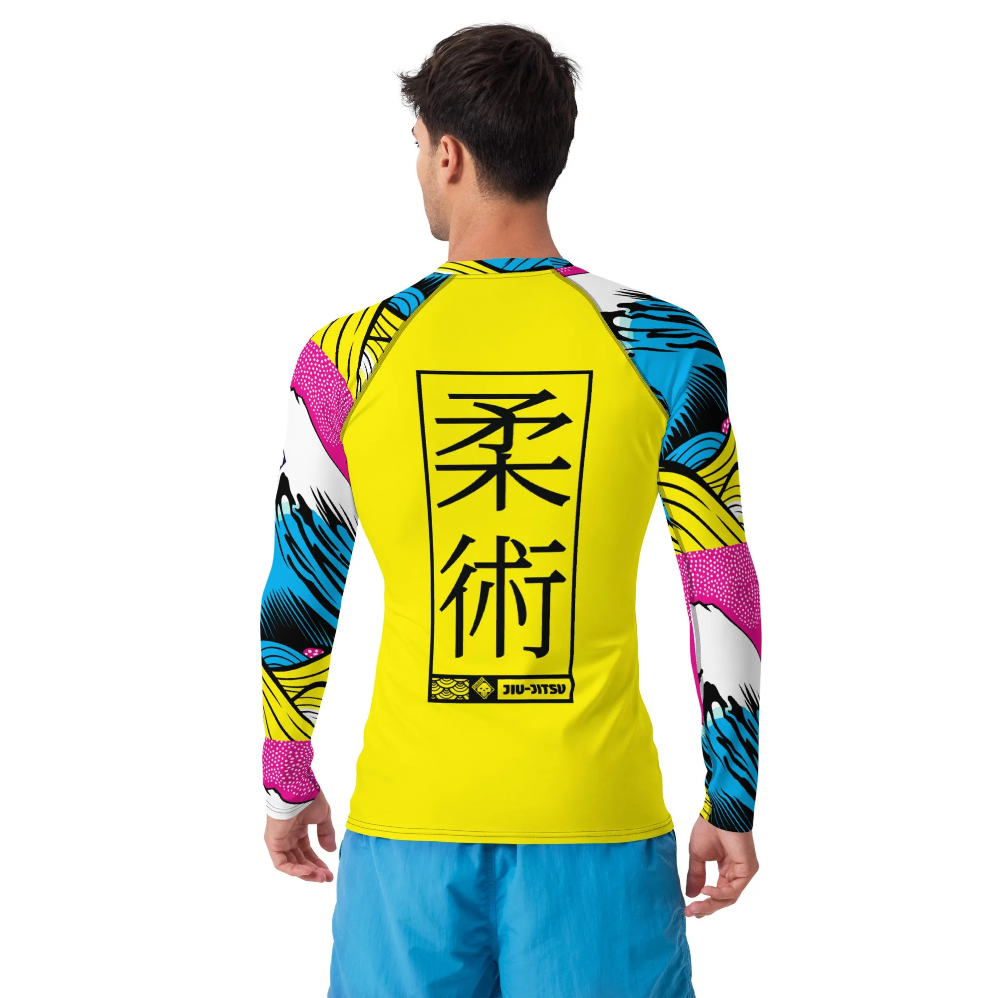 Mens Long Sleeve BJJ Rash Guard - Jiu-Jitsu 016 - Mt Fuji 001