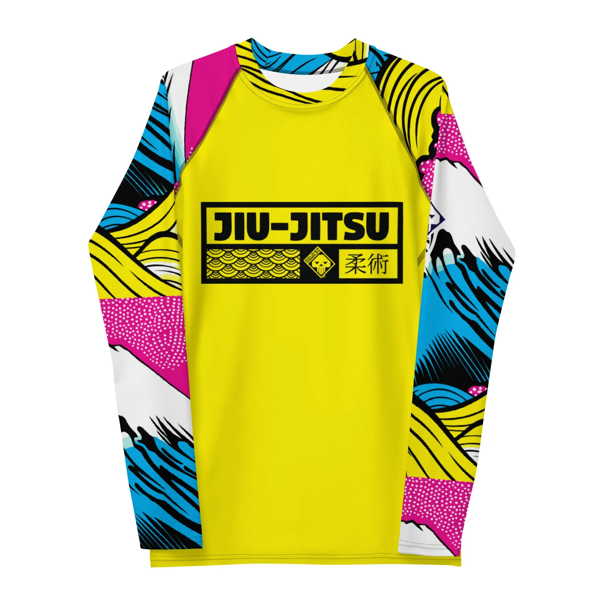 Mens Long Sleeve BJJ Rash Guard - Jiu-Jitsu 016 - Mt Fuji 001