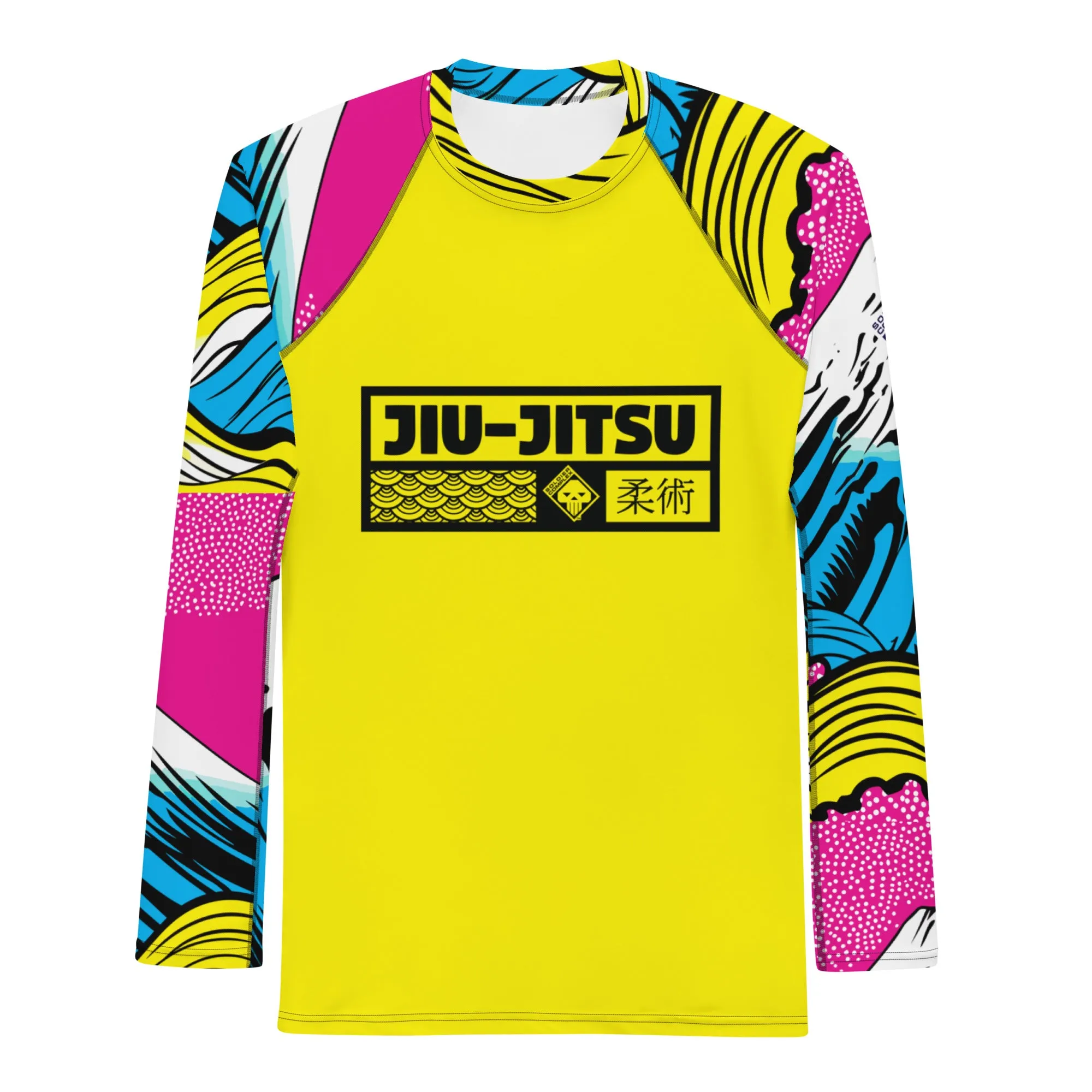 Mens Long Sleeve BJJ Rash Guard - Jiu-Jitsu 016 - Mt Fuji 001