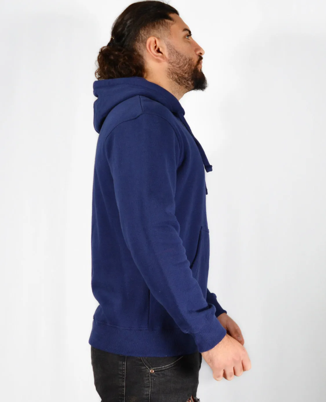 Mens O.G. Symbol Blue Pullover Hooded Top