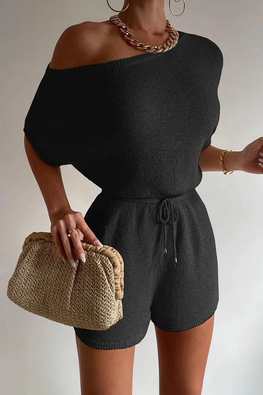 Mia Knit Romper - Black