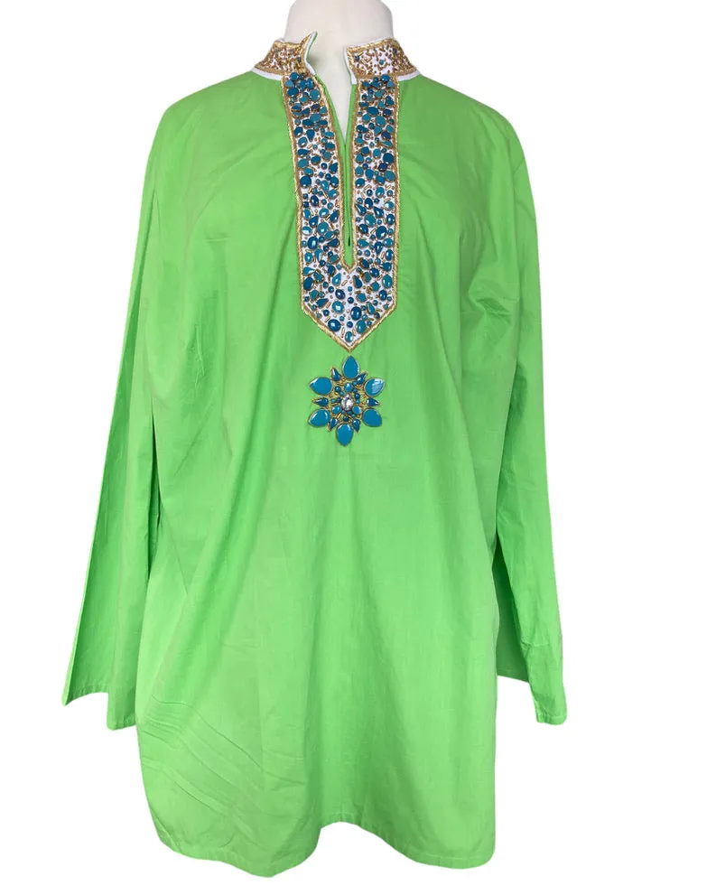 NicoBlu Madison tunic in Lime Green, 1X