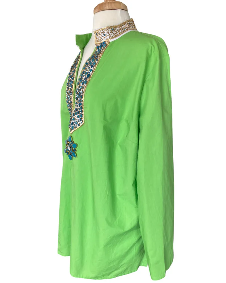 NicoBlu Madison tunic in Lime Green, 1X