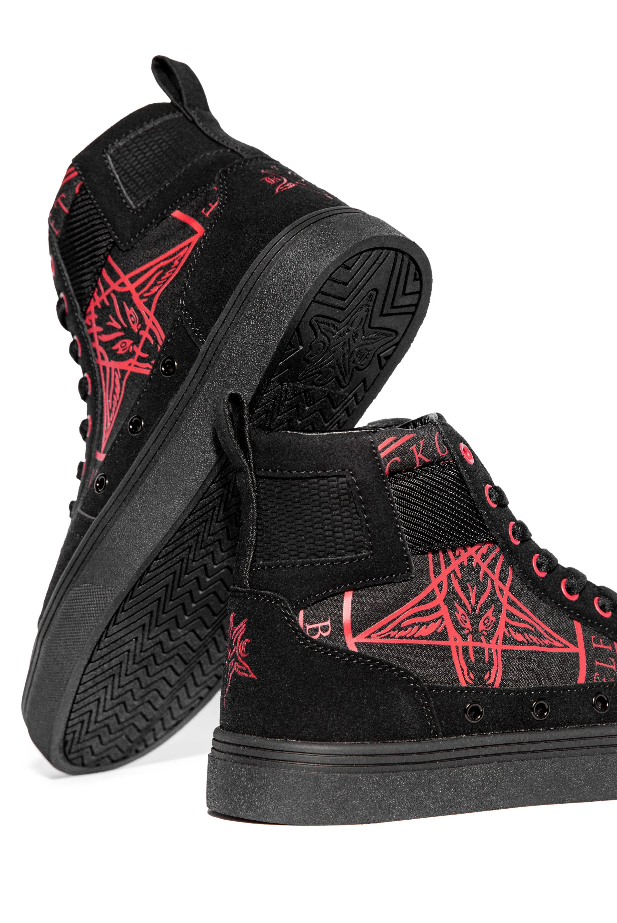 Normandy - Red/Black  High Top Sneaker