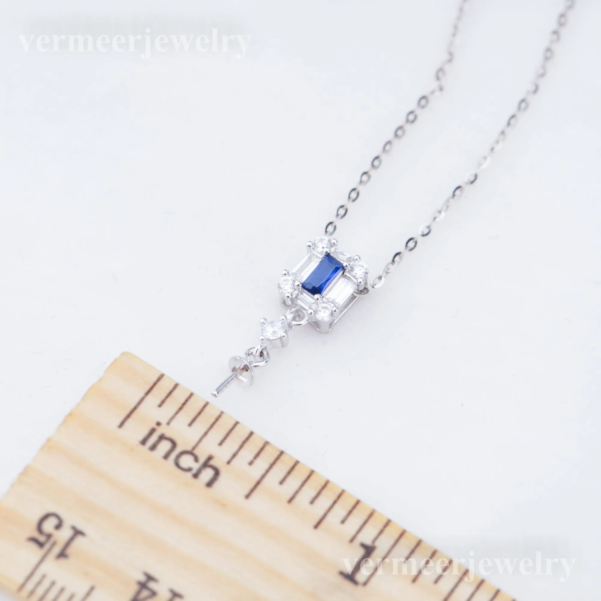 P011030 DIY 6-8mm Natural Freshwater pearl pendant accessory 925 sterling silver engagement jewelry necklace for women