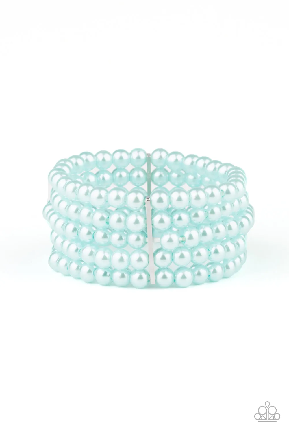 Paparazzi Accessories - Pearl Bliss #B197 Drawer 3/2 - Blue Bracelet