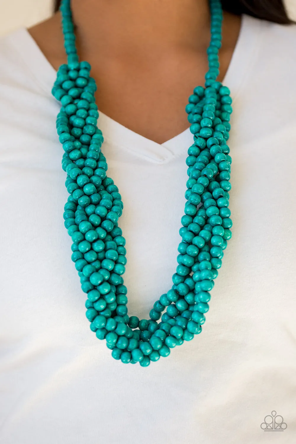 Paparazzi Accessories  - Tahiti Tropic #N126 Box 2 -  Blue Necklace