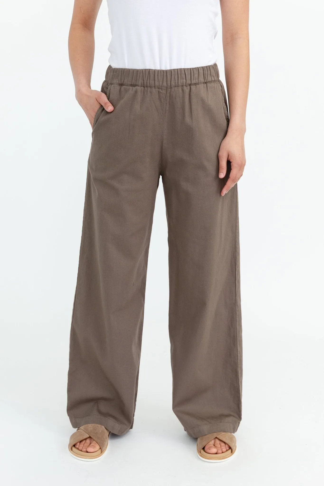 PARA WIDE LEG PANT IN SOFT GARMENT DYED COTTON