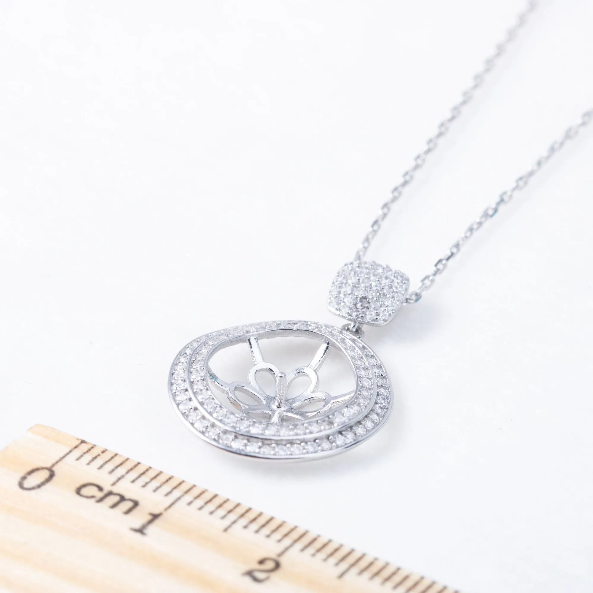 Pe010995  DIY 9-12mm Natural Freshwater pearl pendant accessory 925 sterling silver engagement jewelry necklace for women