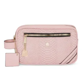 Pink Apollo 1 Faux Snakeskin Toiletry Bag