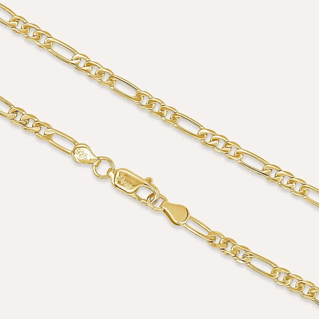 Premium Gold Figaro Chain - 2.5mm