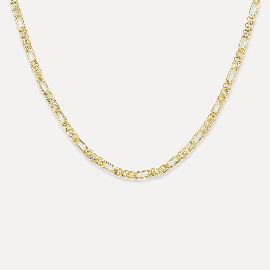 Premium Gold Figaro Chain - 2.5mm