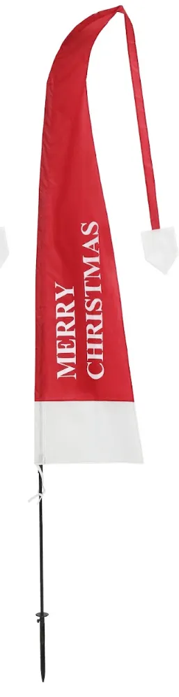 Printed Santa Hat Flag 2 Asst (3.75m)