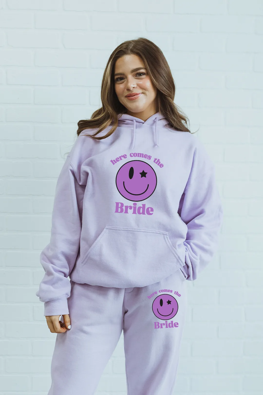 Purple Smiley Wedding matching set - Lilac