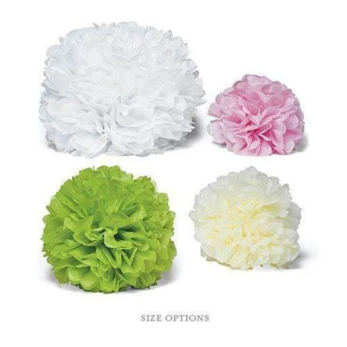 "Celebration Peonies" Tissue Paper Flowers - Extra Large White (Pack of 2)