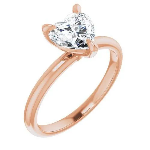 "The Olivia" 14K Solitaire Engagement Ring Semi Mount