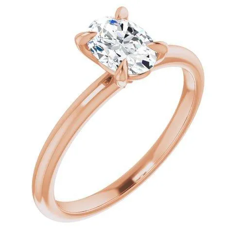 "The Olivia" 14K Solitaire Engagement Ring Semi Mount