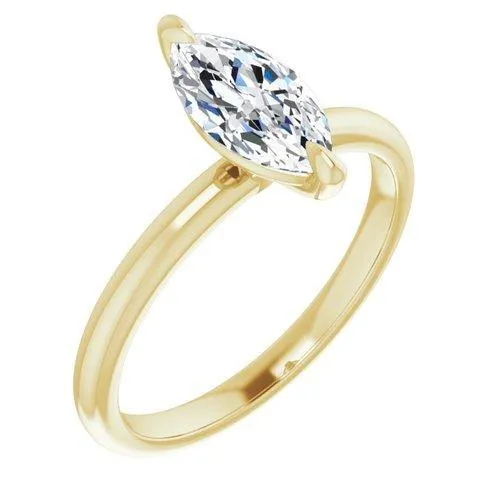 "The Olivia" 14K Solitaire Engagement Ring Semi Mount