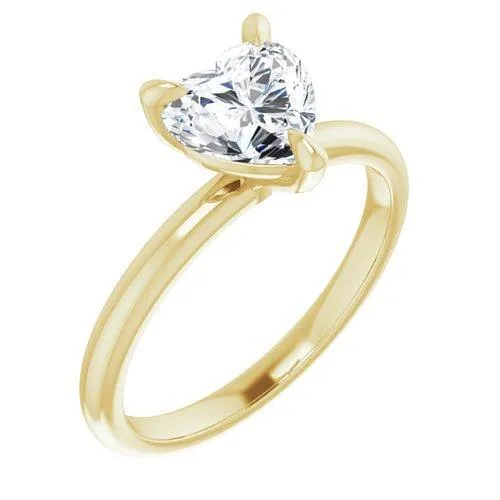 "The Olivia" 14K Solitaire Engagement Ring Semi Mount