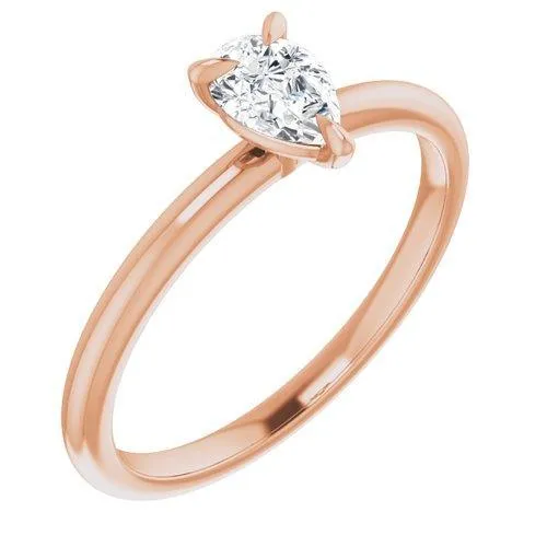 "The Olivia" 14K Solitaire Engagement Ring Semi Mount