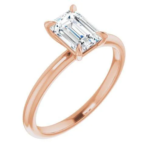 "The Olivia" 14K Solitaire Engagement Ring Semi Mount