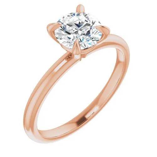 "The Olivia" 14K Solitaire Engagement Ring Semi Mount