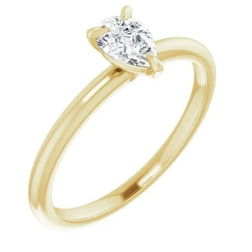 "The Olivia" 14K Solitaire Engagement Ring Semi Mount