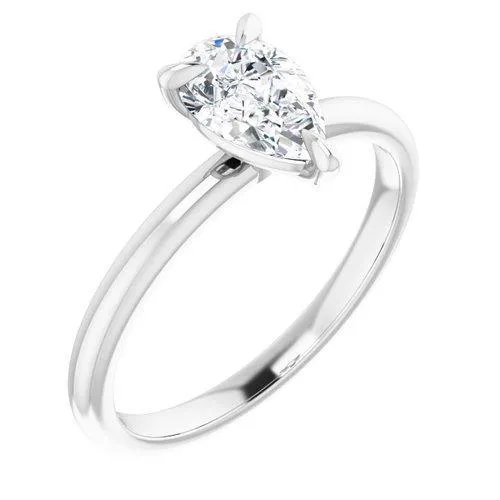 "The Olivia" 14K Solitaire Engagement Ring Semi Mount