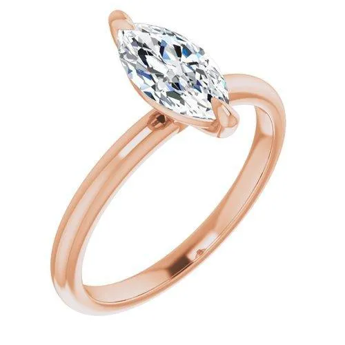 "The Olivia" 14K Solitaire Engagement Ring Semi Mount