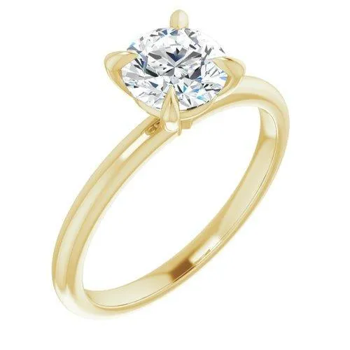 "The Olivia" 14K Solitaire Engagement Ring Semi Mount