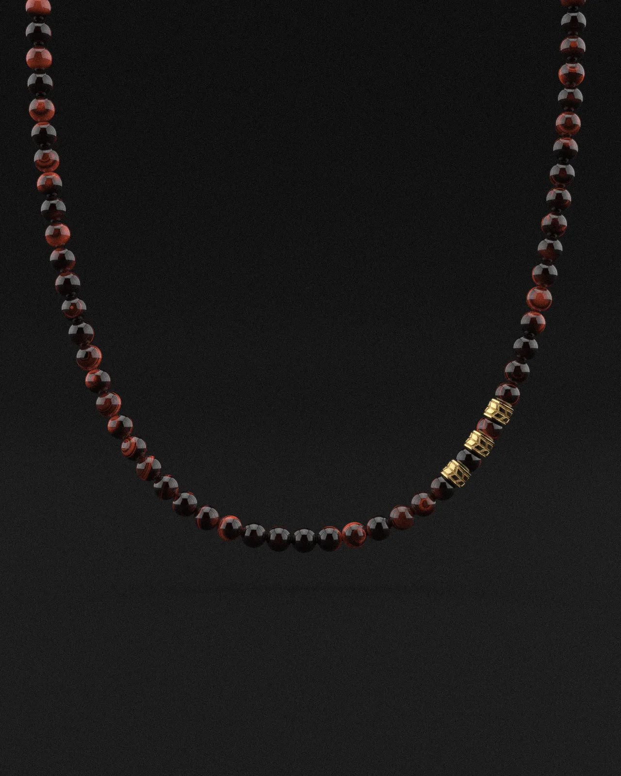 Red Tiger Eye Necklace 8mm | Royale