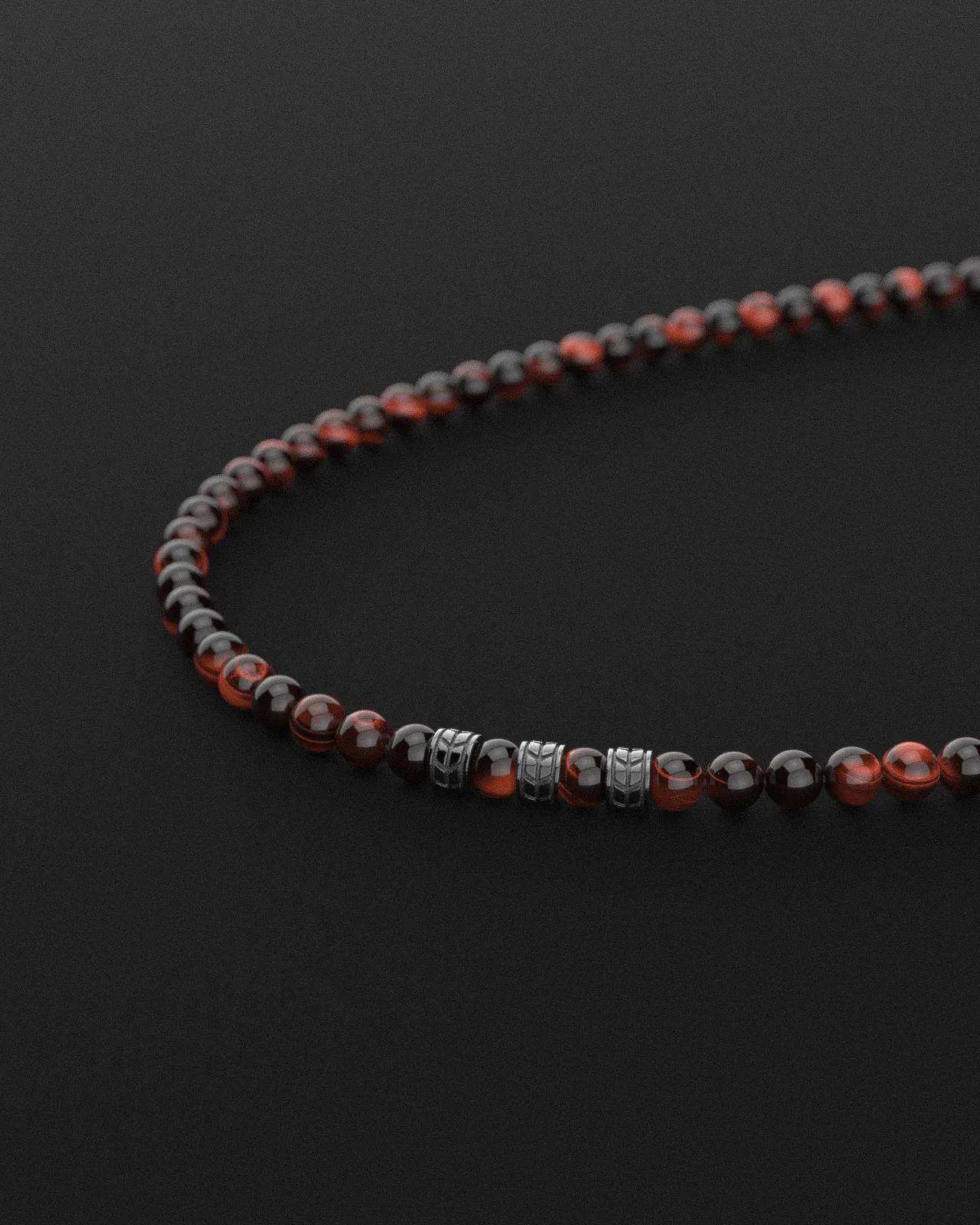 Red Tiger Eye Necklace 8mm | Royale