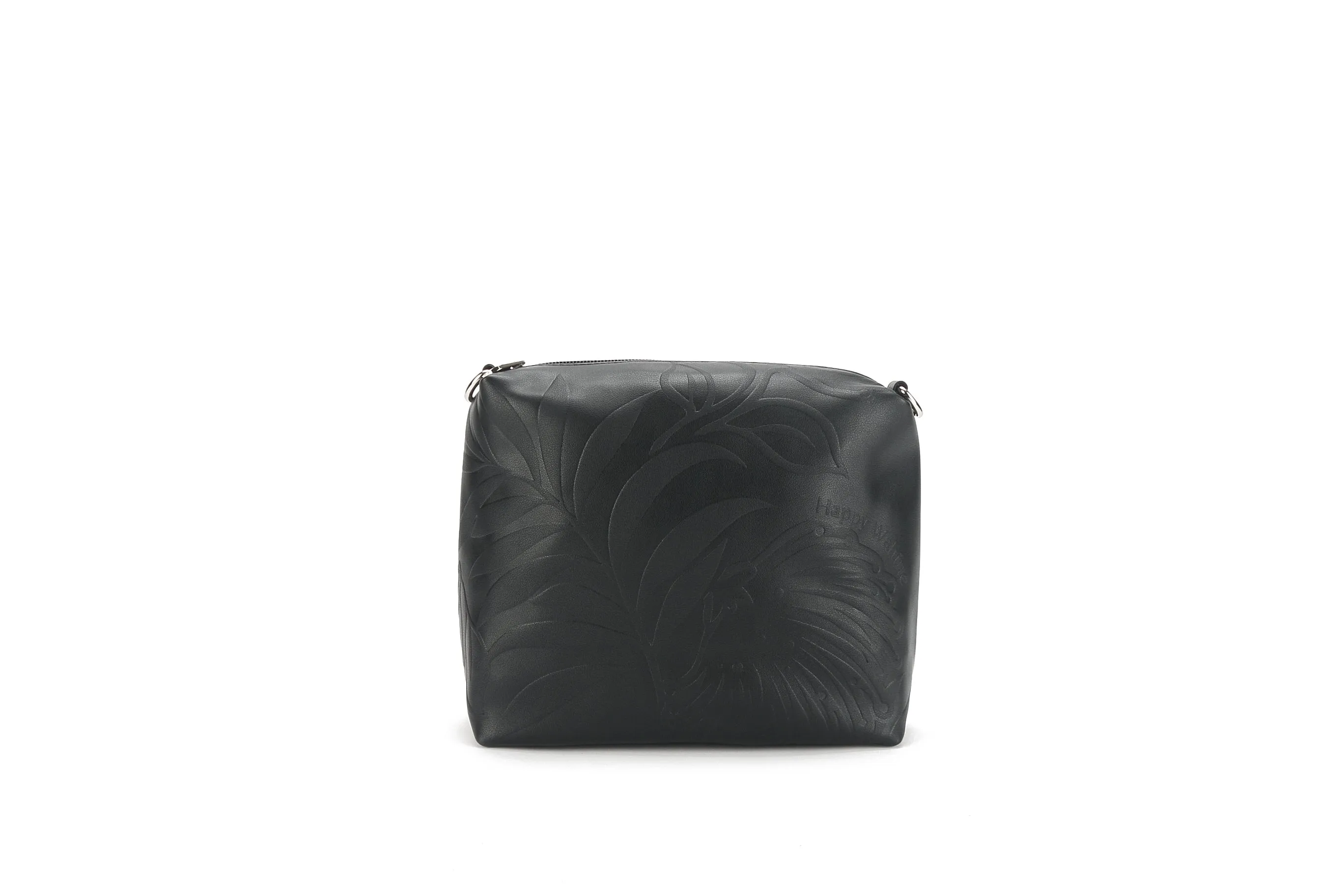 Reversible Tote Nancy Small Lehua Embossed Black