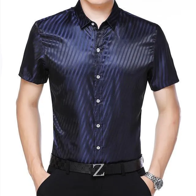 Reynolds Striped Silk Shirt For Men