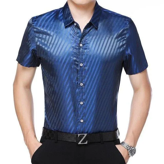 Reynolds Striped Silk Shirt For Men