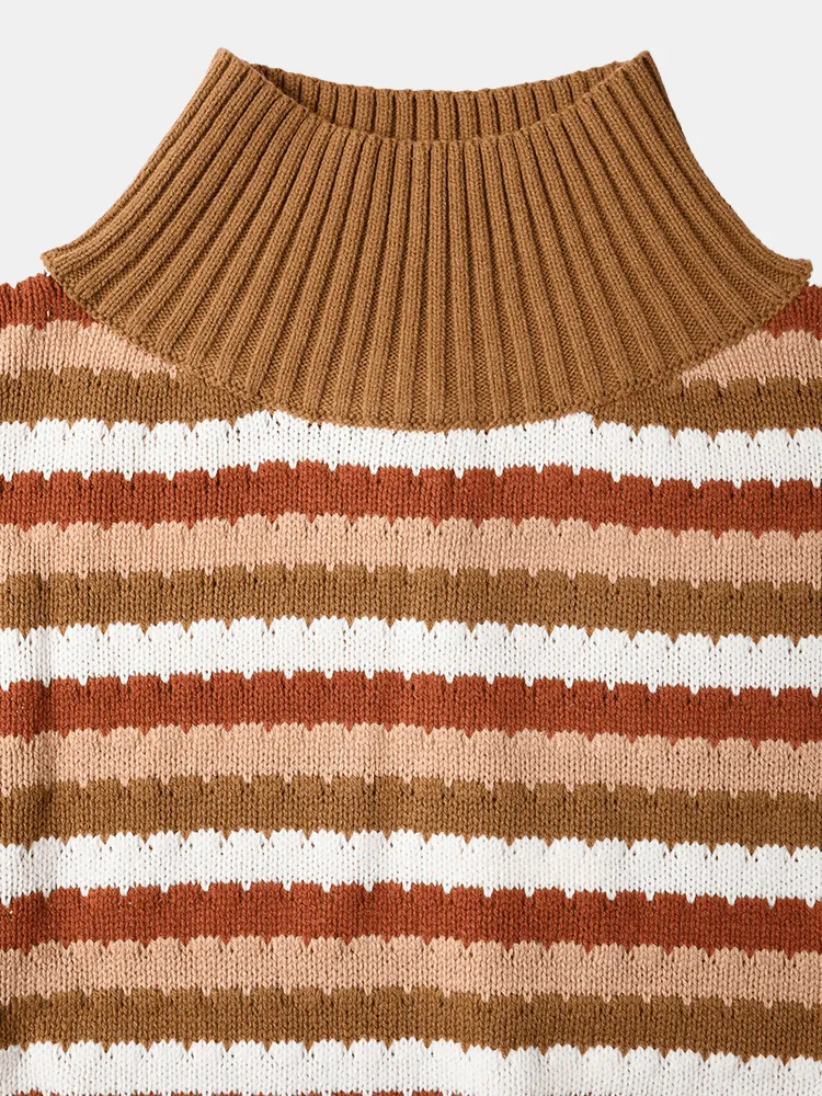 Rhythm Nakita High Neck Knit - Retro Stripe