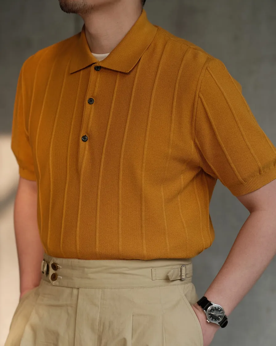 Ribbed Polo Shirt