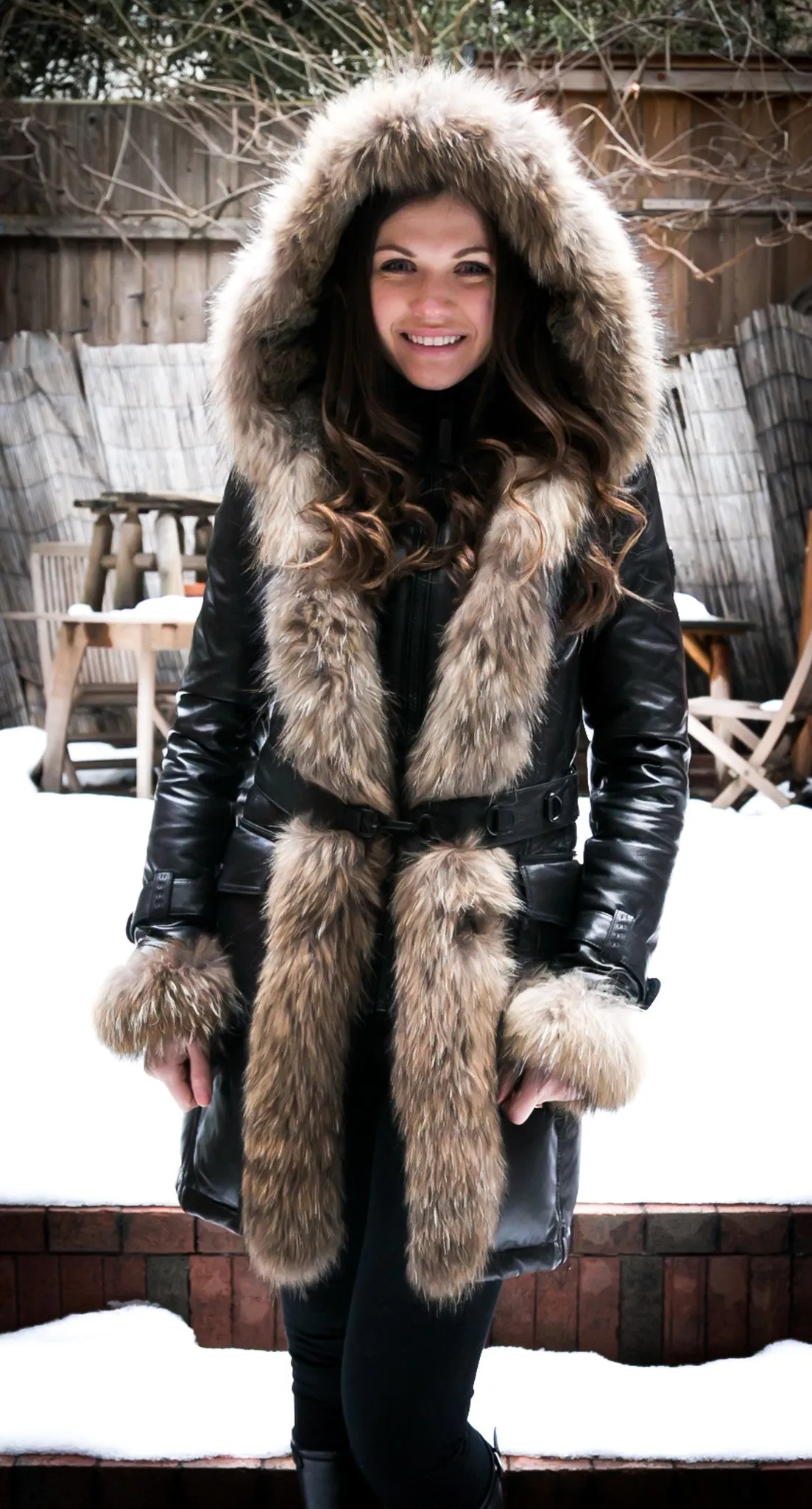 Rita Down Coat With Fur Hood