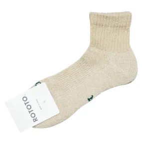 RoToTo - Hemp / Organic Cotton Pile Ankle Socks - Beige