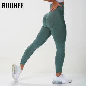 RUUHEE Seamless Legging Yoga Pants Sports Clothing Solid High Waist Full Length Workout Leggings for Fittness Yoga Leggings