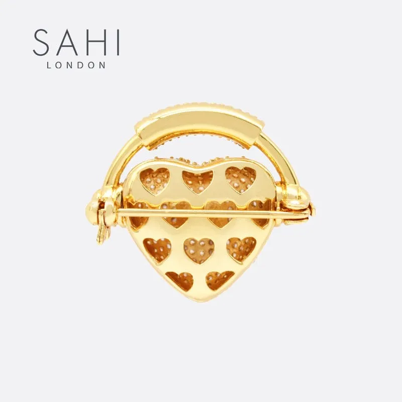 Sahi London Love Heart & Headphone Pendant Necklace