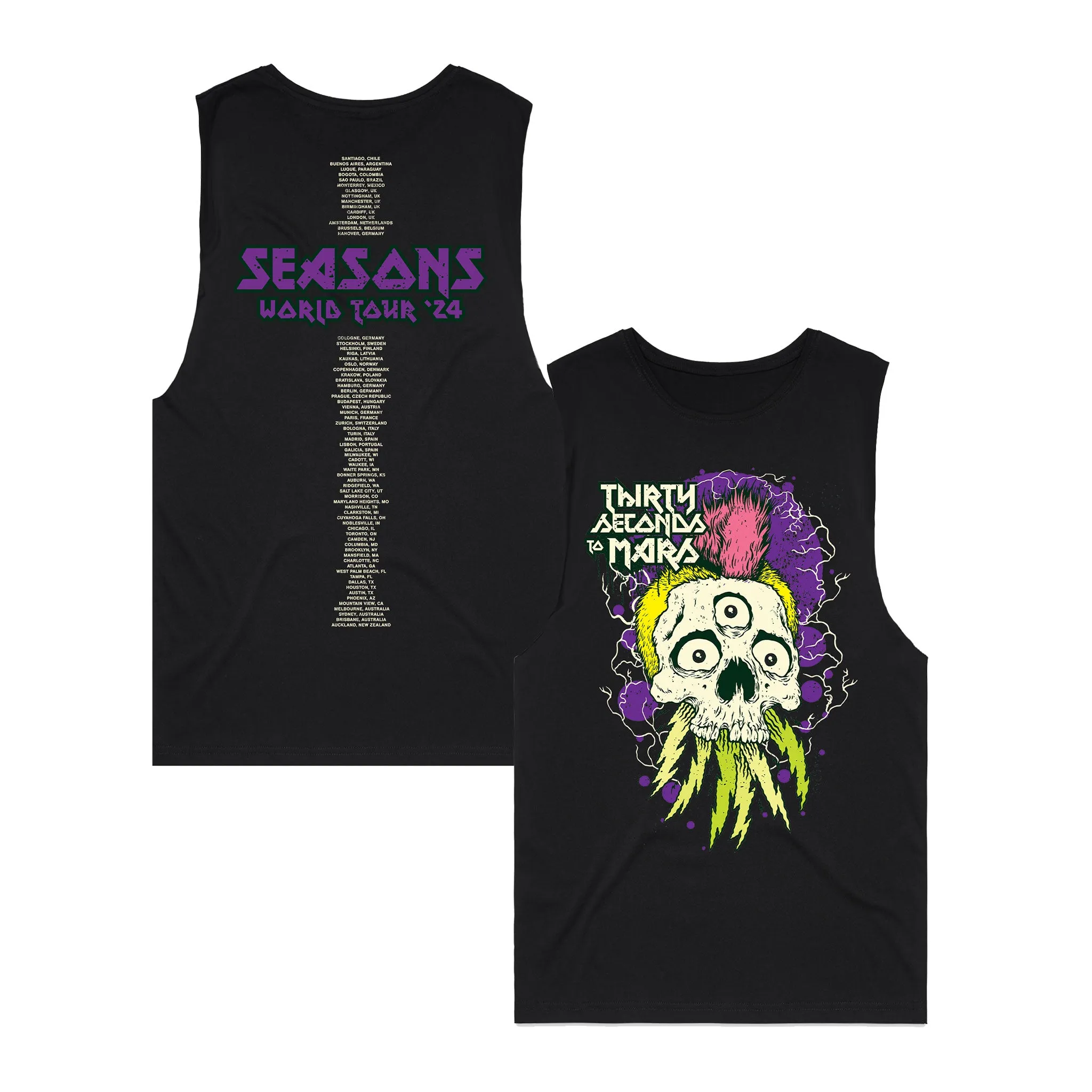 Seasons World Tour Mohawk Skull Tank