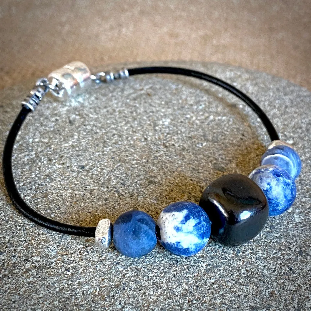 Shungite & Sodalite Bracelet, Communication, Intuition