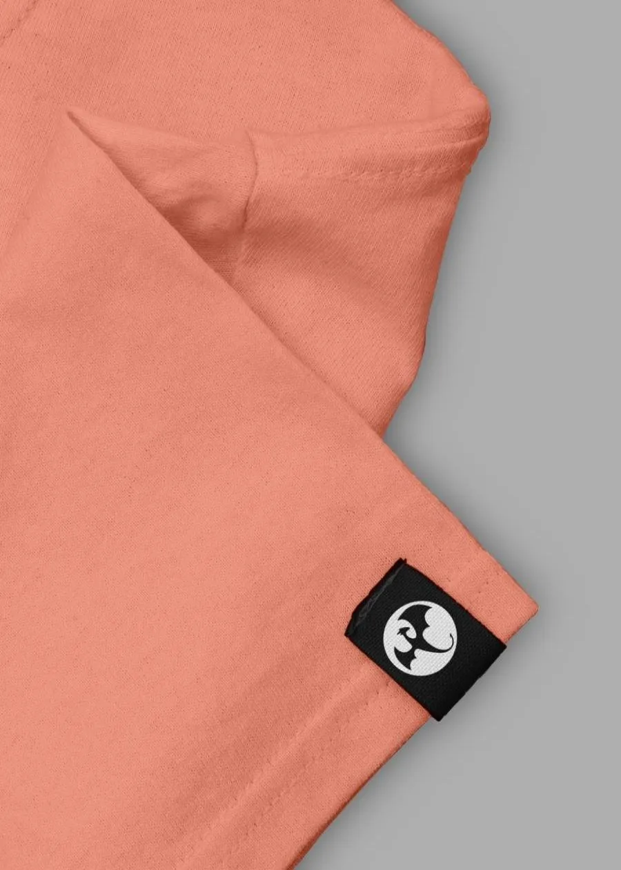 Solid Men Half Sleeve T-Shirt - Salmon Pink