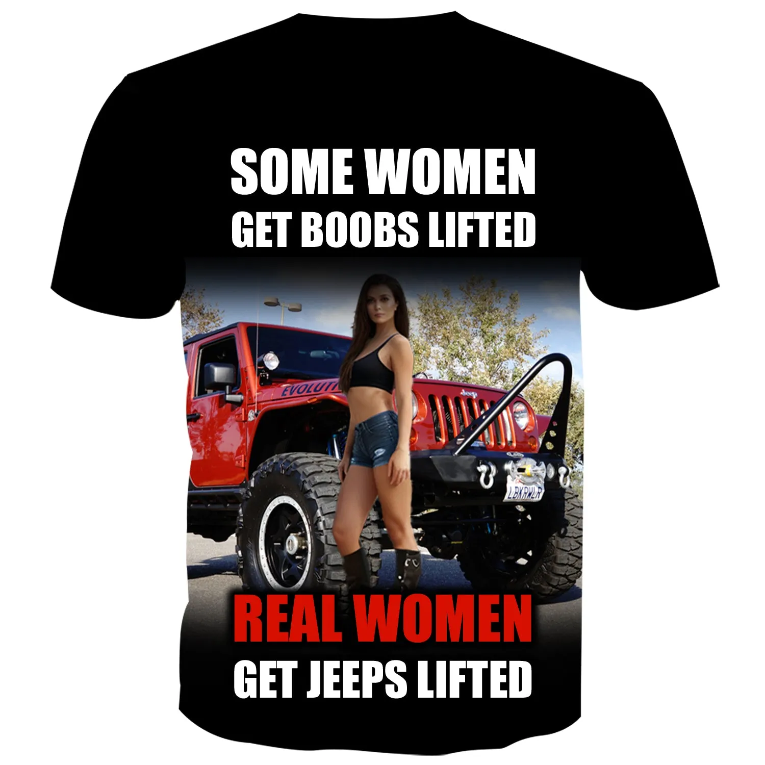 Some women get Boobs lifted, Real women get Jeeps Lifted - T-Shirt