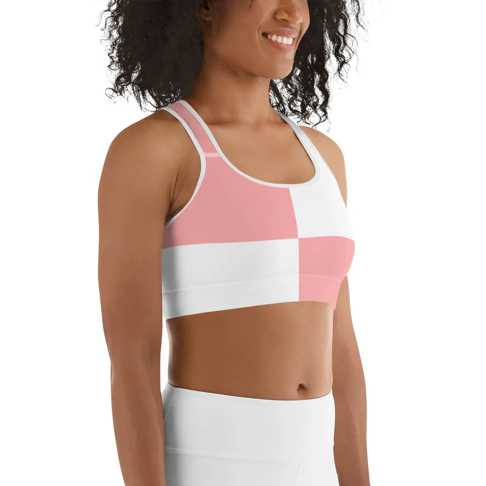 Sports bra Pink/White