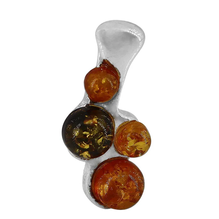 Sterling silver amber pendants