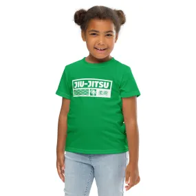 Sun-Safe Style: Girl's Short Sleeve Jiu-Jitsu Rash Guard - Jade